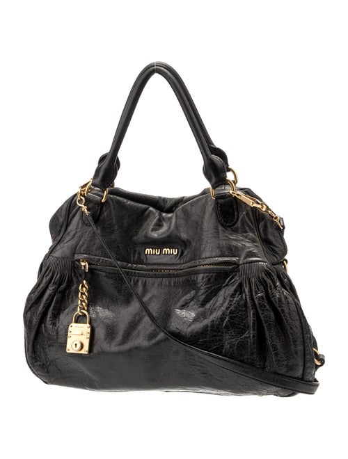 Miu Miu Leather Top Handle Bag