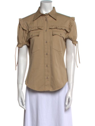 Miu Miu 2019 Short Sleeve Button-Up Top