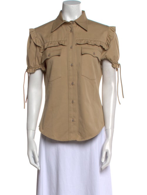 Miu Miu 2019 Short Sleeve Button-Up Top