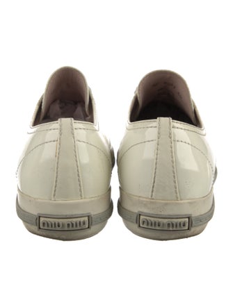 Miu Miu Patent Leather Studded Accents Sneakers
