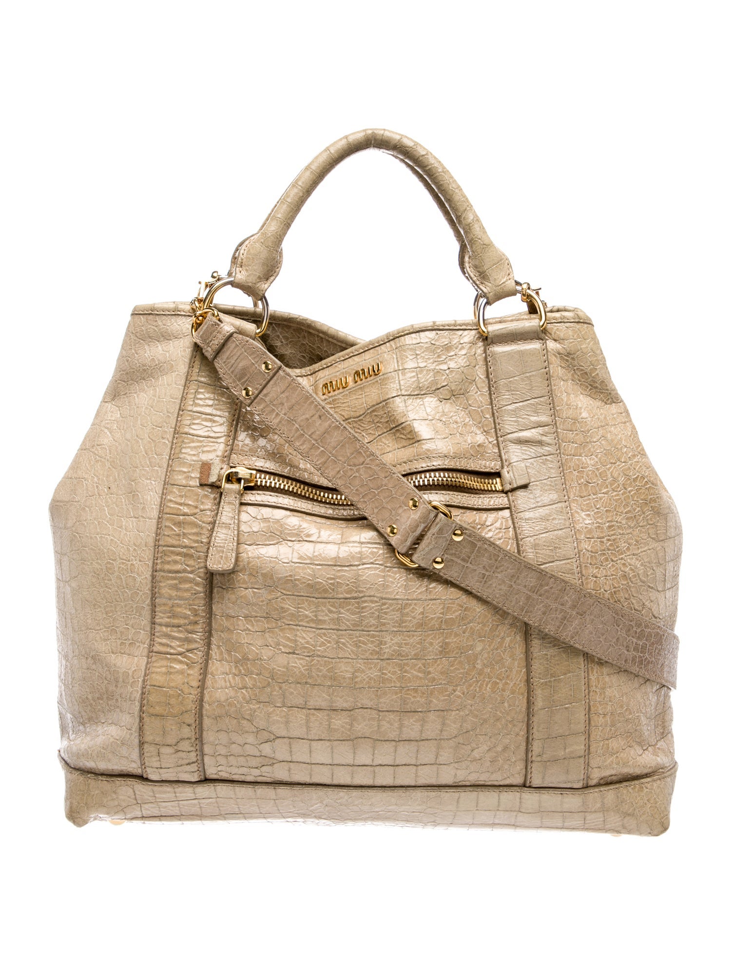 Miu Miu Embossed Leather Crocodile