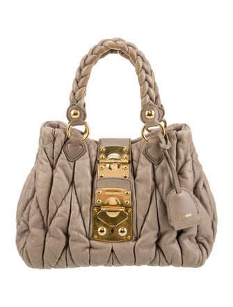 Miu Miu Leather Top Handle Bag