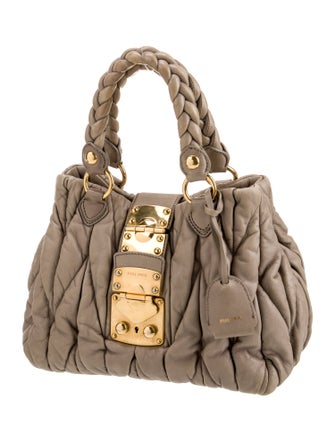 Miu Miu Leather Top Handle Bag