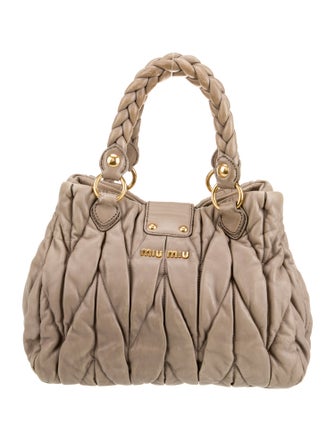 Miu Miu Leather Top Handle Bag