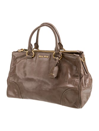 Miu Miu Leather Top Handle Bag
