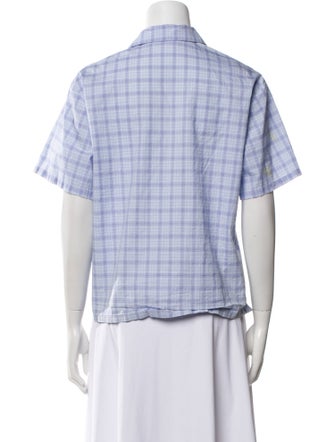Miu Miu 2020 Plaid Print Button-Up Top
