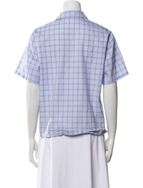 Miu Miu 2020 Plaid Print Button-Up Top