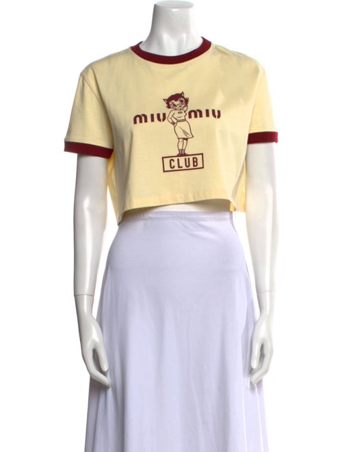 Miu Miu 2023 Graphic Print Crop Top