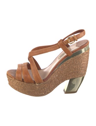 Miu Miu Leather Espadrilles