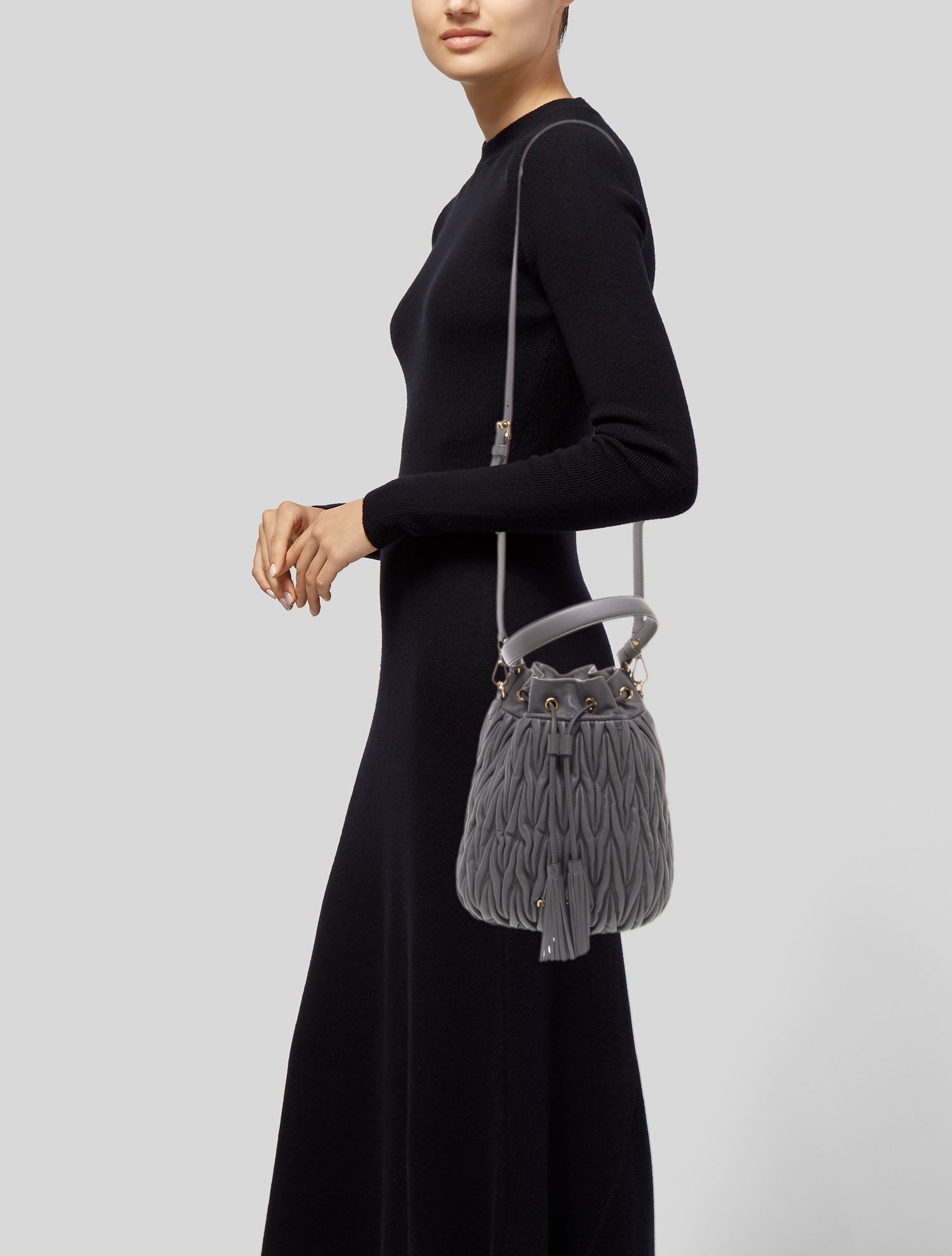 Miu Miu Lambskin Bucket Bag