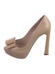 Miu Miu Patent Leather Bow Accents Pumps