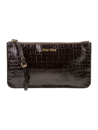 Miu Miu Embossed Leather Clutch