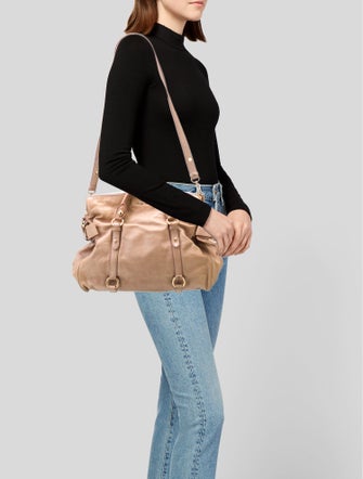 Miu Miu Leather Top Handle Bag