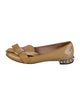 Miu Miu Patent Leather Bow Accents Loafers