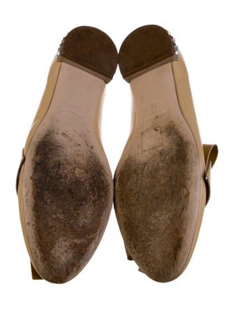 Miu Miu Patent Leather Bow Accents Loafers