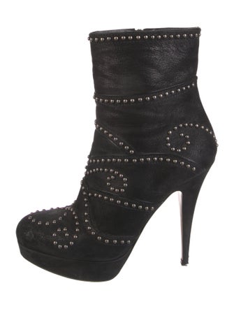 Miu Miu Suede Studded Accents Boots