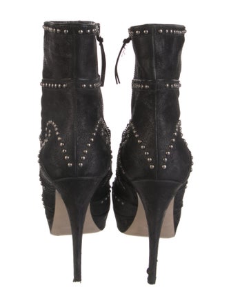 Miu Miu Suede Studded Accents Boots