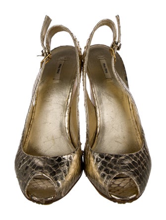 Miu Miu Leather Slingback Pumps