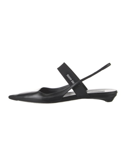 Miu Miu Leather Slingback Flats