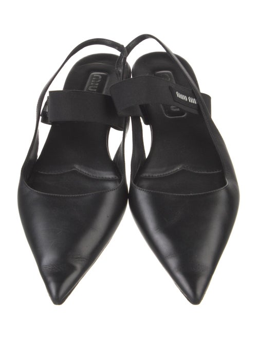 Miu Miu Leather Slingback Flats