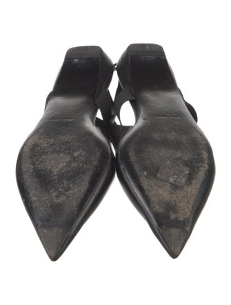 Miu Miu Leather Slingback Flats
