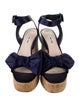 Miu Miu Satin Bow Accents Slingback Sandals