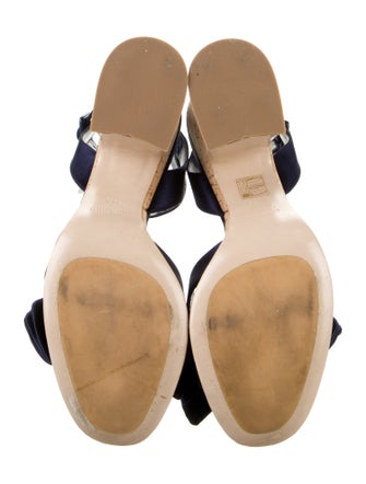 Miu Miu Satin Bow Accents Slingback Sandals