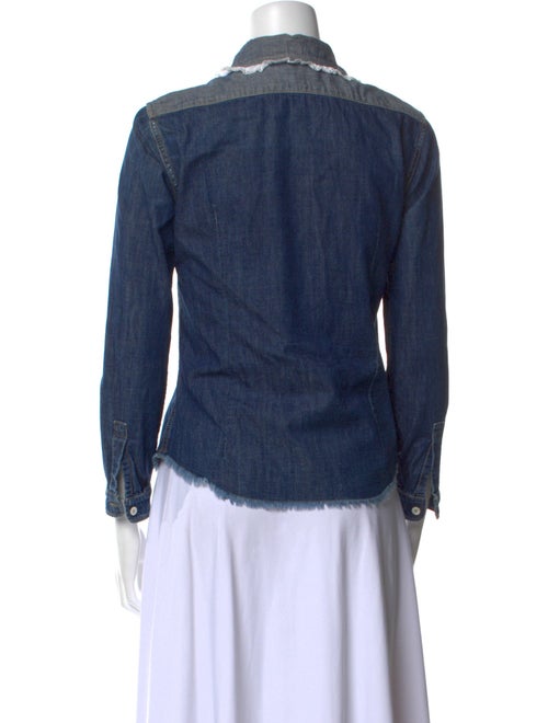 Miu Miu 2017 Long Sleeve Button-Up Top