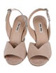 Miu Miu Suede Glitter Accents Slingback Sandals