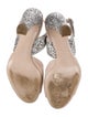 Miu Miu Suede Glitter Accents Slingback Sandals