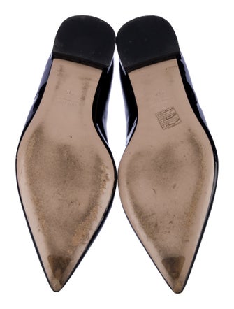 Miu Miu Patent Leather Crystal Embellishments Mary Jane Flats