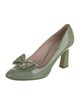 Miu Miu Patent Leather Bow Accents Pumps