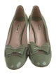 Miu Miu Patent Leather Bow Accents Pumps