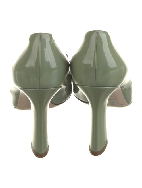 Miu Miu Patent Leather Bow Accents Pumps