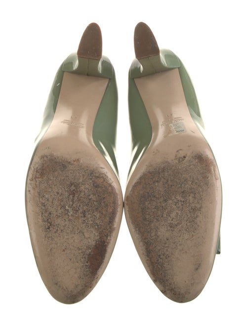 Miu Miu Patent Leather Bow Accents Pumps