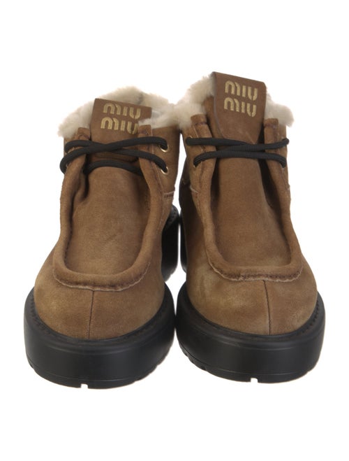 Miu Miu Leather Lace-Up Boots
