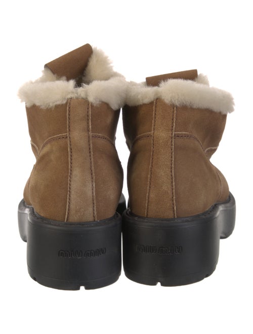 Miu Miu Leather Lace-Up Boots