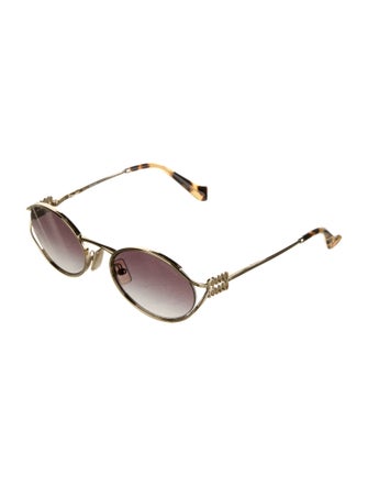 Miu Miu Round Gradient Sunglasses