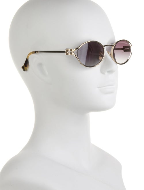 Miu Miu Round Gradient Sunglasses