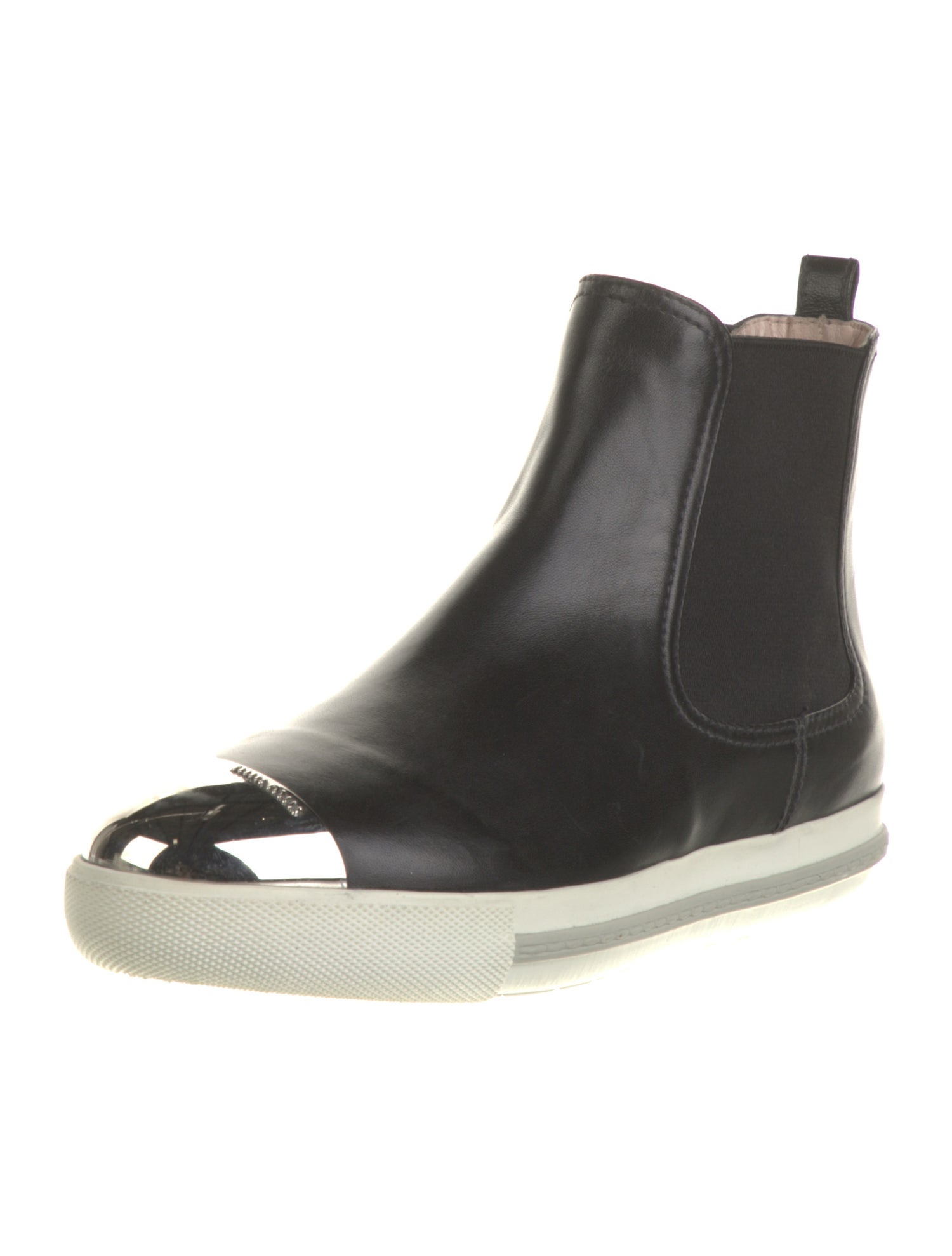 Miu Miu Leather Chelsea Boots