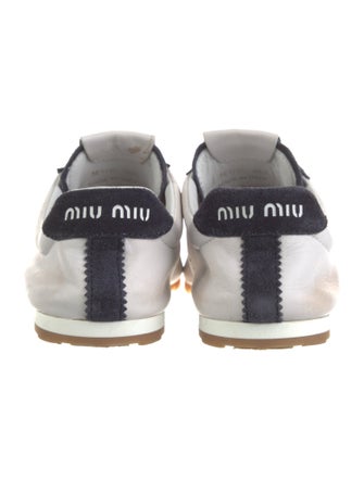 Miu Miu Leather Colorblock Pattern Sneakers