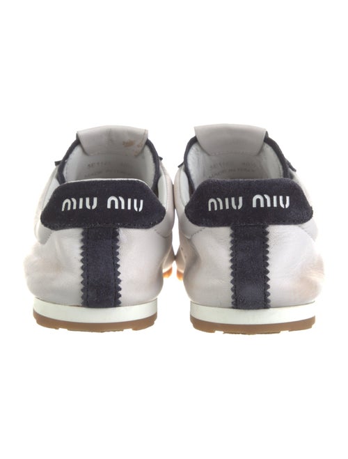 Miu Miu Leather Colorblock Pattern Sneakers