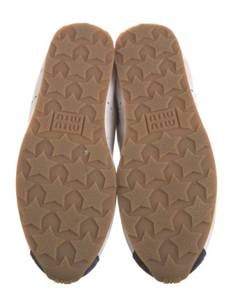 Miu Miu Leather Colorblock Pattern Sneakers