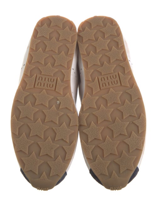Miu Miu Leather Colorblock Pattern Sneakers