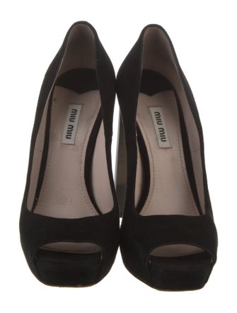 Miu Miu Suede Crystal Embellishments Pumps