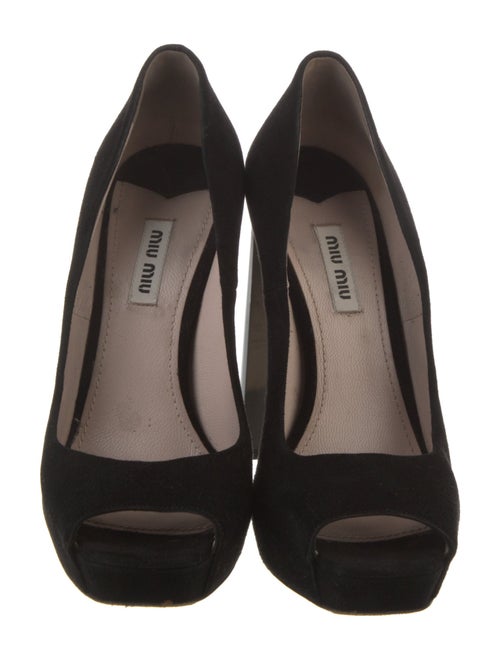 Miu Miu Suede Crystal Embellishments Pumps