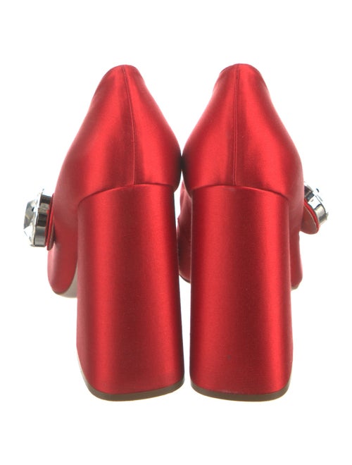 Miu Miu Satin Crystal Embellishments Pumps