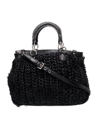 Miu Miu Raffia Top Handle Bag