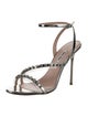 Miu Miu Patent Leather Crystal Embellishments Sandals