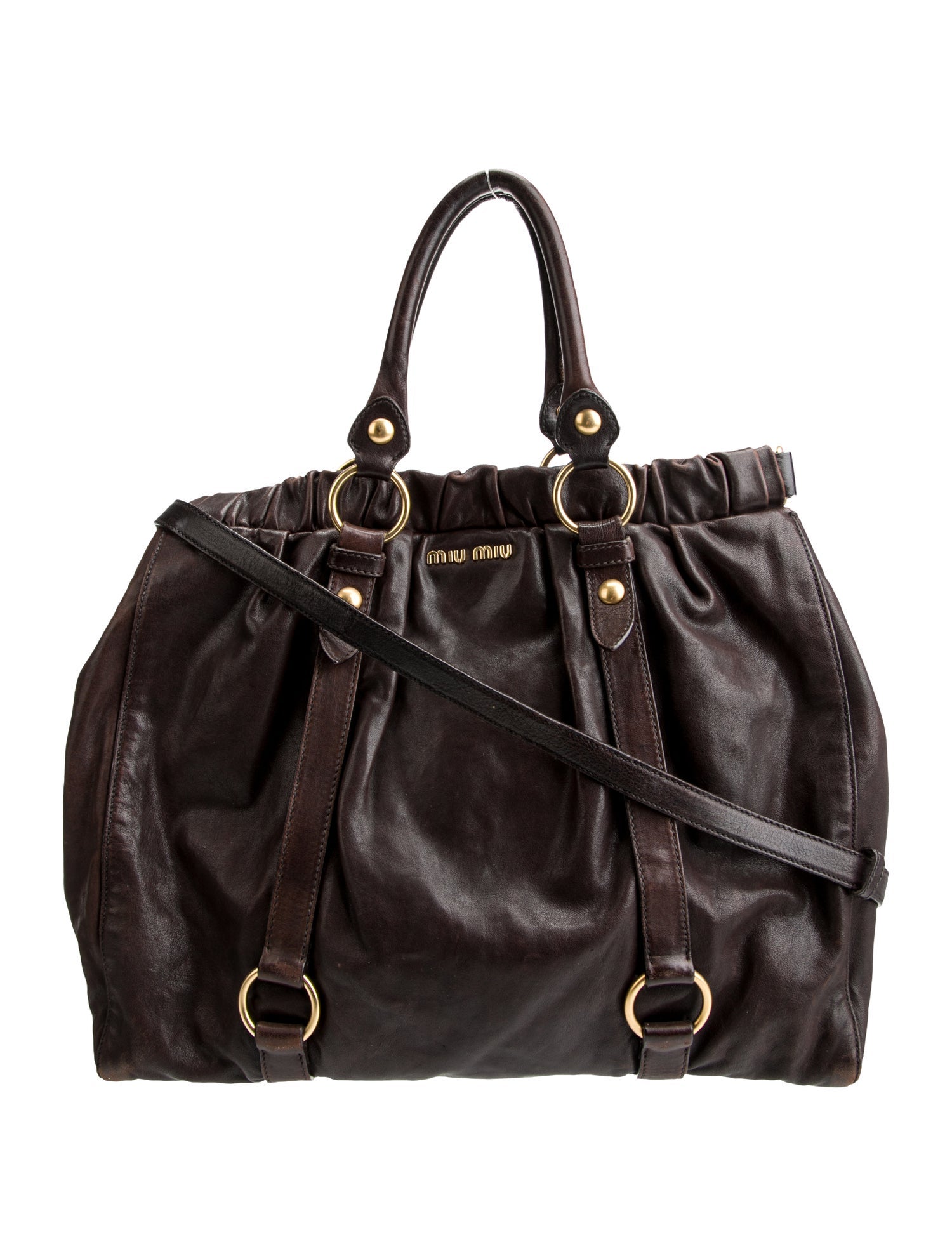 Miu Miu Leather Bucket Bag